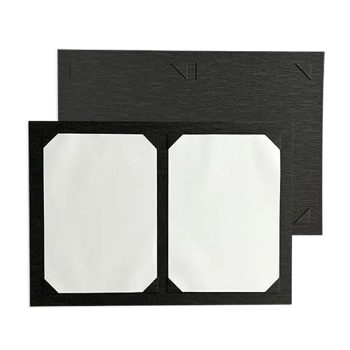 2ページ メニューブック No.0138 大きさにこだわり使いやすさを追求したおしゃれなメニューボード
