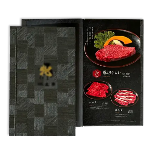 焼肉 メニューブック No. 0246 ファーストオーダーを多くデザインから一式制作 焼肉店のメニューブック